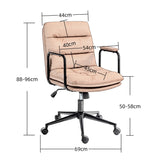 Faux Leather Office Chair -Black