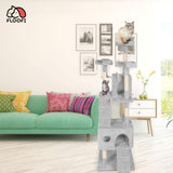 Floofi 170cm Plush Cat Condo Cat Tree Grey FI-CT-161-ZZ