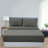 GOMINIMO 4 Pcs Bed Sheet Set 2000 Thread Count Ultra Soft Microfiber - Single (Grey) GO-BS-100-XS