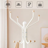 SONGMICS Metal Coat Rack 182 cm Tall Hall Tree White RCR19W