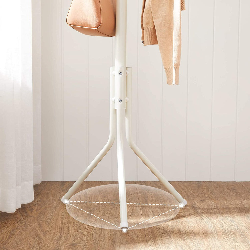 SONGMICS Metal Coat Rack 182 cm Tall Hall Tree White RCR19W