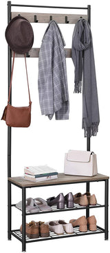 VASAGLE Coat Rack Stand 175cm Greige HSR41MB