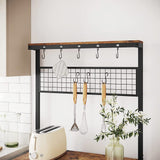 VASAGLE Industrial Kitchen Baker's Rack Kitchen Unit with Storage Shelves Rustic Brown KKS17BX