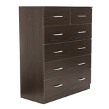 Sarantino Tallboy Dresser 6 Chest Of Drawers Cabinet 85 X 39.5 X 105 - Brown