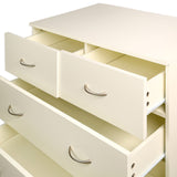 Sarantino Tallboy Dresser 6 Chest Of Drawers Cabinet 85 X 39.5 X 105 - White