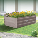 Wallaroo Garden Bed 100 x 60 x 30cm Galvanized Steel - Grey