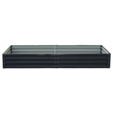 Wallaroo Garden Bed 240 x 120 x 30cm Galvanized Steel - Black