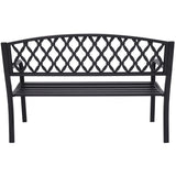 Wallaroo Steel Outdoor Garden Bench - Diamond