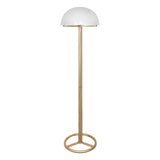 Sarantino Metal Floor Lamp with White Acrylic Shade by Sarantino