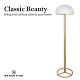 Sarantino Metal Floor Lamp with White Acrylic Shade by Sarantino