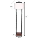 Sarantino Wood Floor Lamp in Cherry Finish