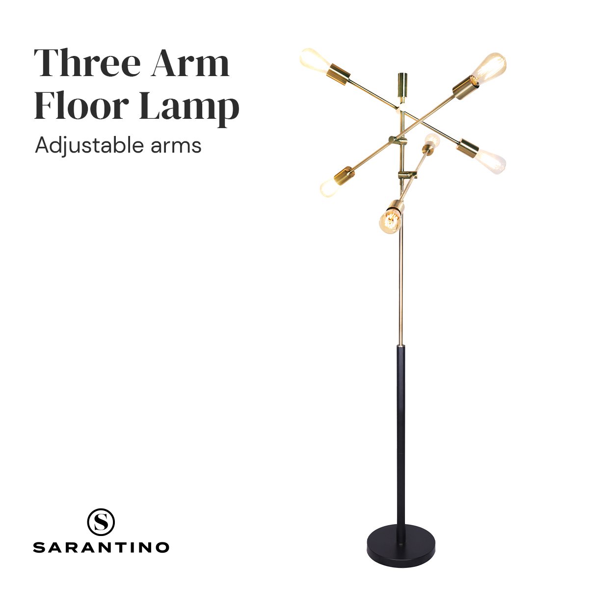 Sarantino 6-Light Metal Sputnik Floor Lamp