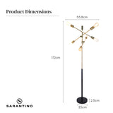 Sarantino 6-Light Metal Sputnik Floor Lamp