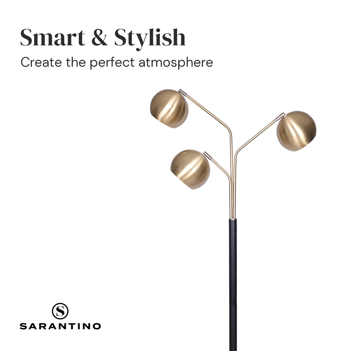 Sarantino Adjustable 3-Arm Arc Lamp