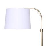 Sarantino Metal Floor Lamp Brass Finish Adjustable Height