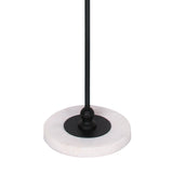 Sarantino Metal Floor Lamp with Marble Base & Off-White Shade