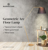 Sarantino Arc Floor Lamp with Empire Shade