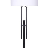 Sarantino Height-Adjustable Metal Floor Lamp Matte Black