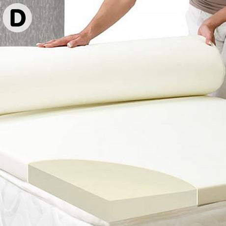 Laura Hill High Density Mattress Foam Topper 7cm - Double