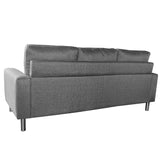 Sarantino Linen Corner Sofa Lounge Couch Modular Furniture L Chair Home Chaise Grey