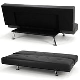 Sarantino Brooklyn Sofa Bed Faux Leather Lounge Couch Futon Furniture Adjustable Suite Bk