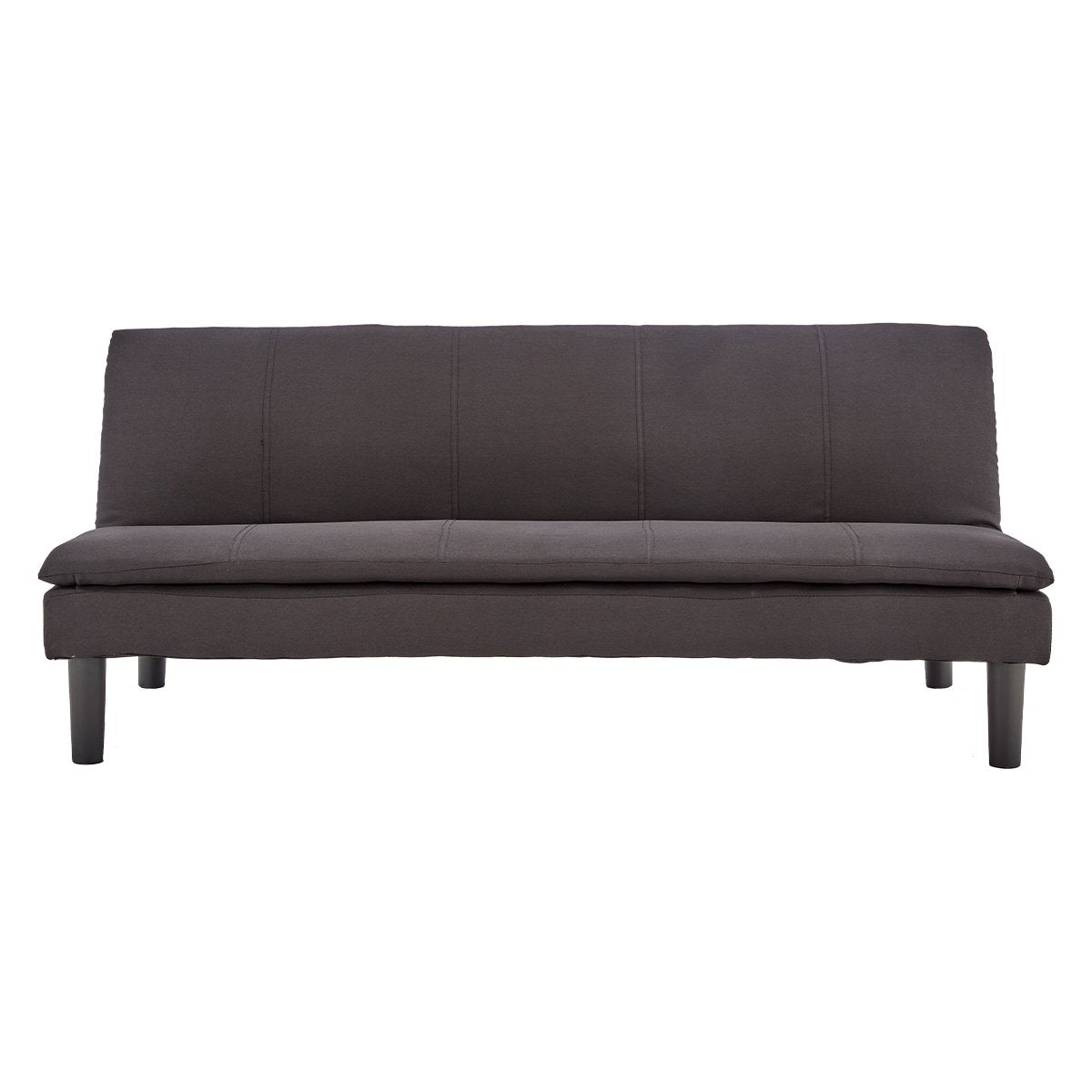 Sarantino 3 Seater Modular Faux Linen Fabric Sofa Bed Couch - Black