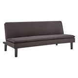 Sarantino 3 Seater Modular Faux Linen Fabric Sofa Bed Couch - Black