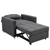 Sarantino Suri 3-in-1 Convertible Lounge Chair Bed - Dark Grey