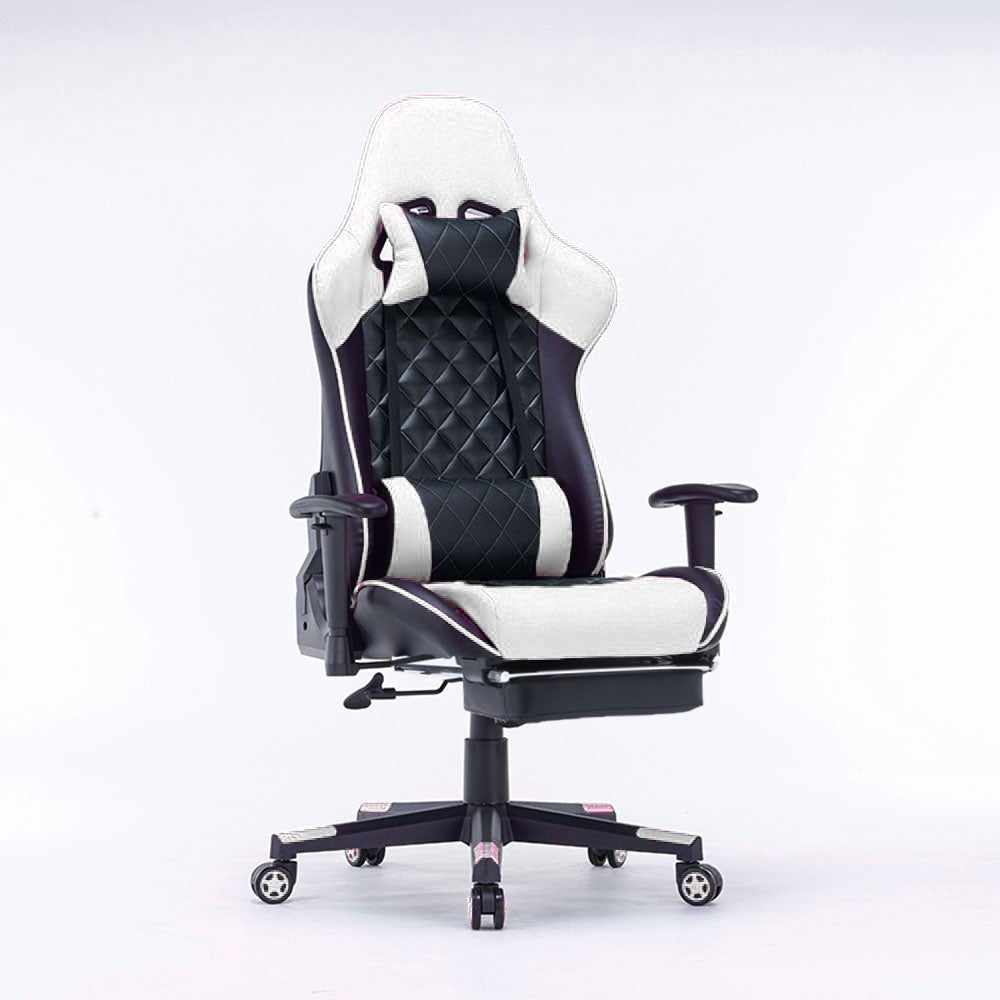 Gaming Chair Ergonomic Racing chair 165° Reclining Gaming Seat 3D Armrest Footrest Black Blue