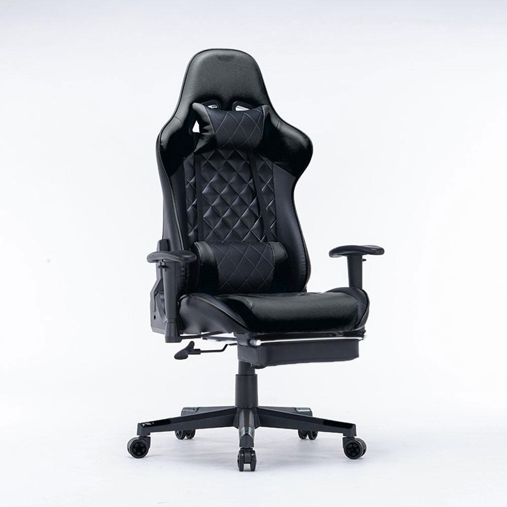 Gaming Chair Ergonomic Racing chair 165° Reclining Gaming Seat 3D Armrest Footrest Black Purple