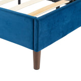 Velvet Blue Bed Frame – Queen