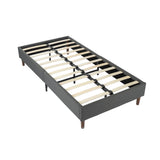 Bed Frame Mattress Foundation (Dark Grey) - Single