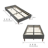 Bed Frame Mattress Foundation (Dark Grey) - Single