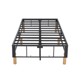 Metal Bed Frame Mattress Foundation Blue &#8211; Double