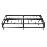 Metal Bed Frame Mattress Foundation Blue &#8211; Queen