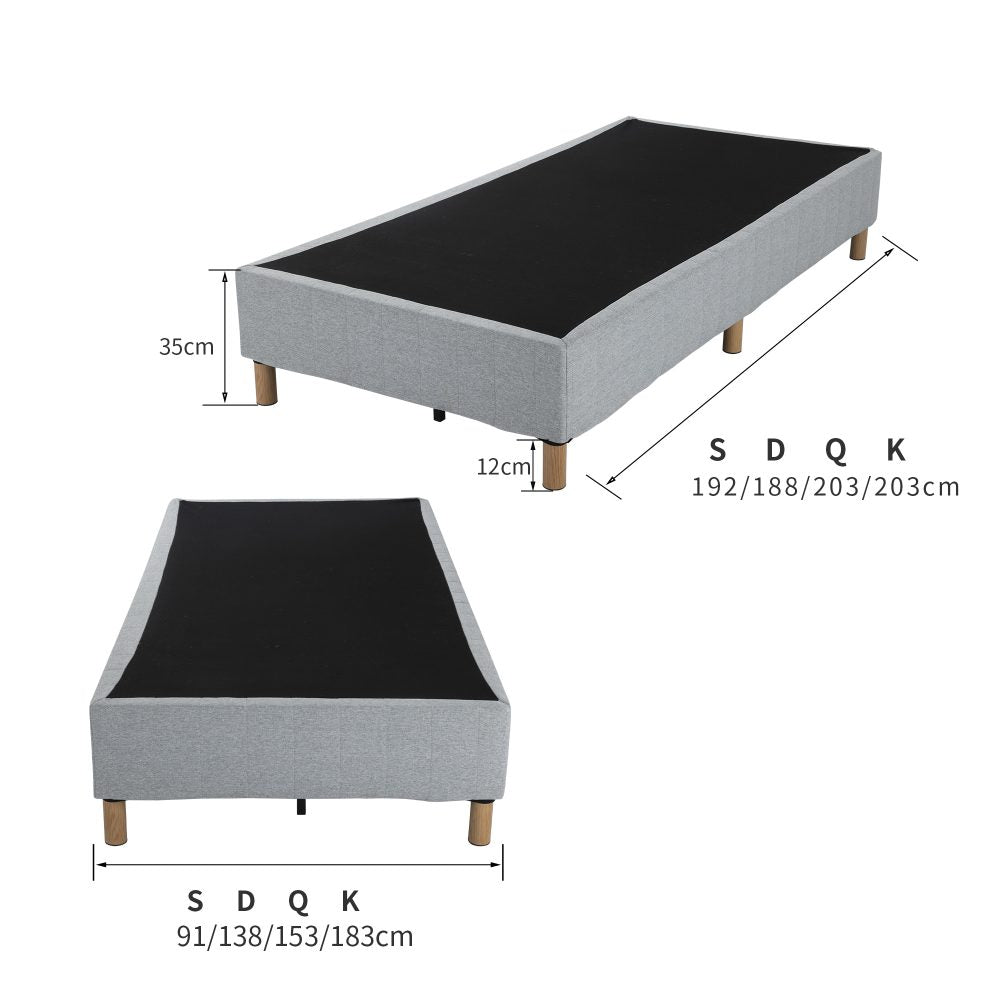 Metal Bed Frame Mattress Foundation Blue &#8211; Queen