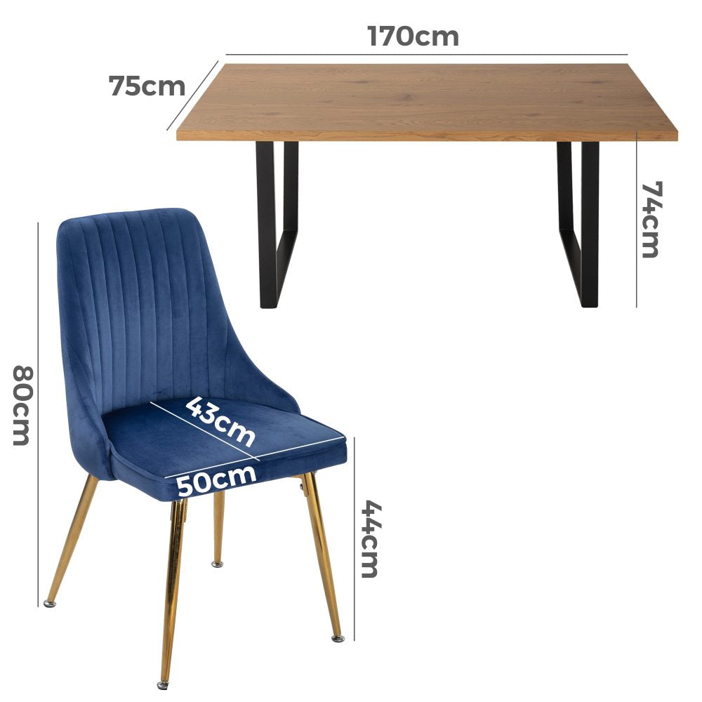 Dinero: Navy Velvet&#038;Natural Table Set