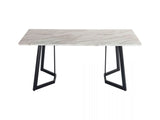 Rectangular Marble-Effect Table