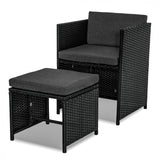 Bali 13PC Outdoor Dining Set-Black