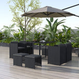 Horrocks 8 Seater Outdoor Dining Set-Black