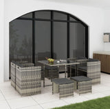 Horrocks 8 Seater Outdoor Dining Set-Grey