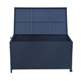 Outdoor PE Wicker Storage Box Garden 320L-Black