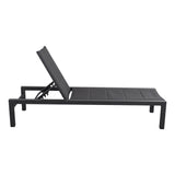 Adjustable Outdoor Sun Lounger in Aluminium Dark Grey