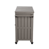 Garden Bar Serving Cart with Cooler (Taupe)