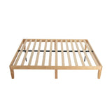 Warm Wooden Natural Bed Base Frame - Double