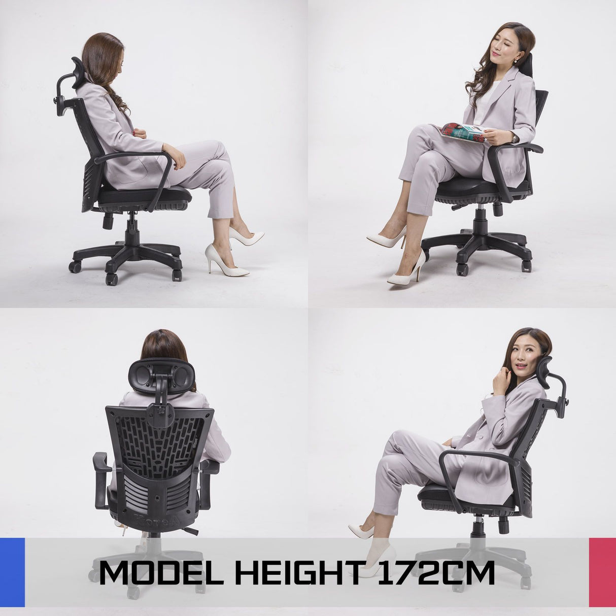 Korean Black Office Chair Ergonomic Chill