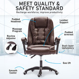 La Bella Espresso Massage Vibration Ergonomic Executive Office Chair