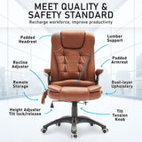 La Bella Espresso Massage 8 Point Vibration Heated Ergonomic Executive Office Chair