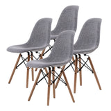 La Bella 4 Set Grey Retro Dining Cafe Chair DSW Fabric