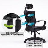 Korean Black Office Chair Ergonomic Cozy